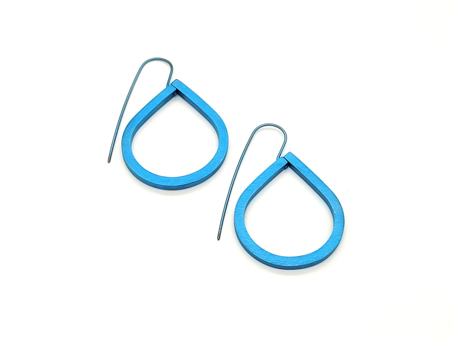 Anodised Titanium Teardrop Earrings