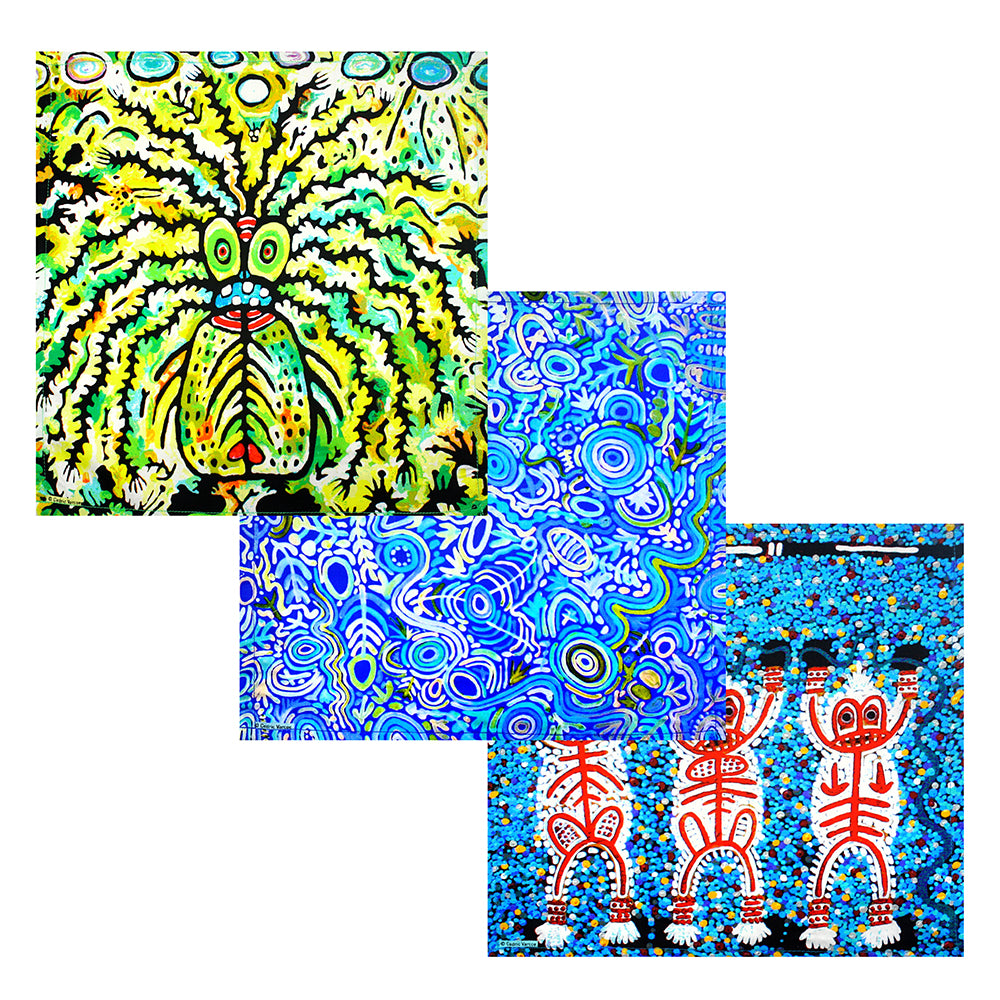 Cotton Handkerchiefs (Set of 3) - Artwork by by Cedric Varcoe