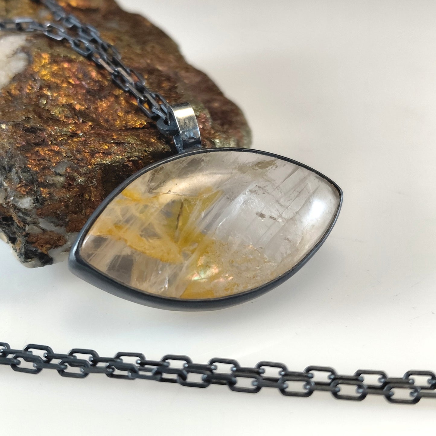 Inclusion Necklace - Cherry Quartz