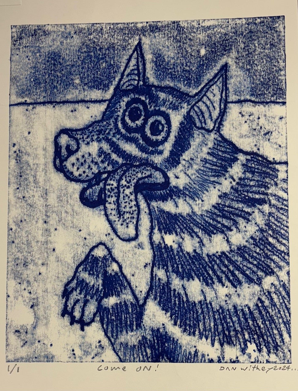 Dog Monoprint - Dan Withey - The Dog Exhibition 2025