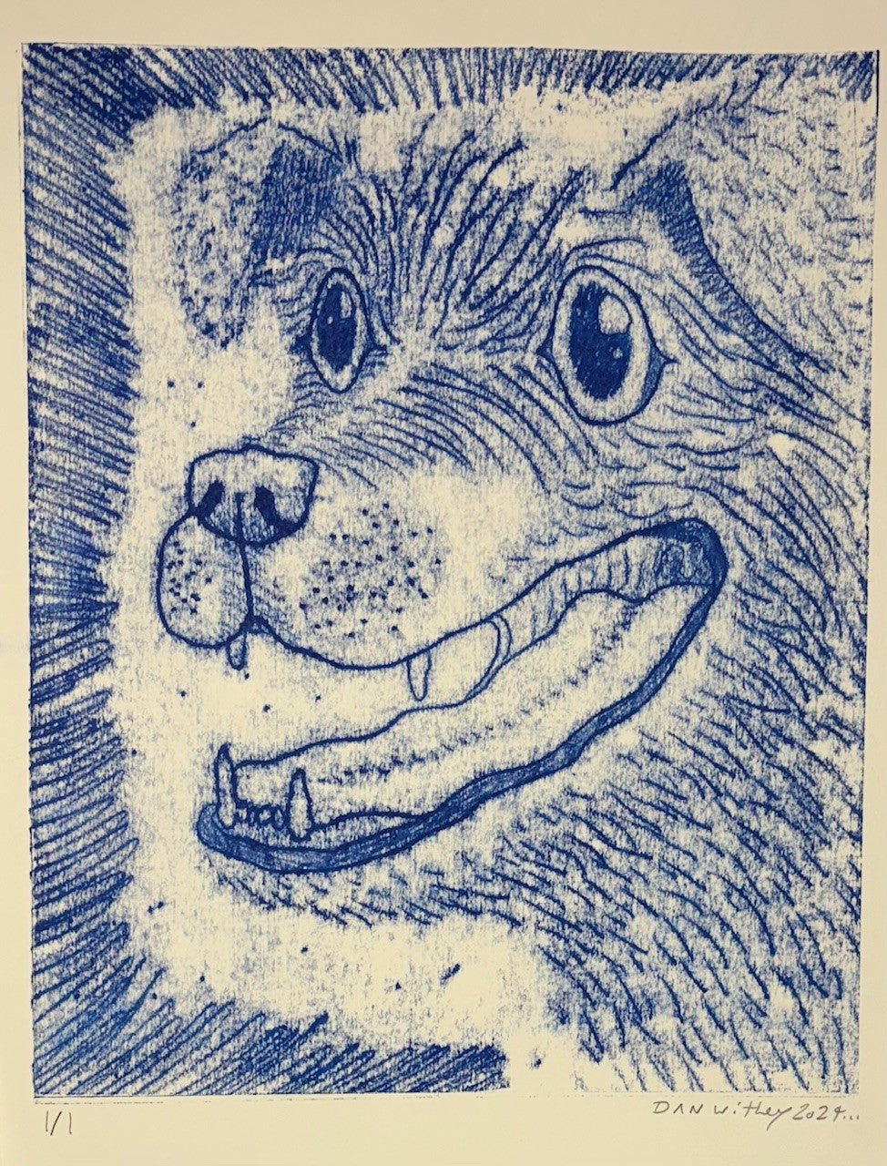 Dog Monoprint - Dan Withey - The Dog Exhibition 2025