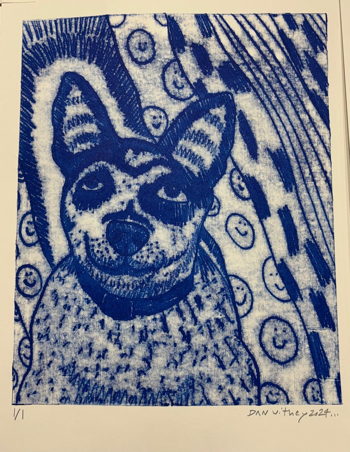 Dog Monoprint - Dan Withey - The Dog Exhibition 2025