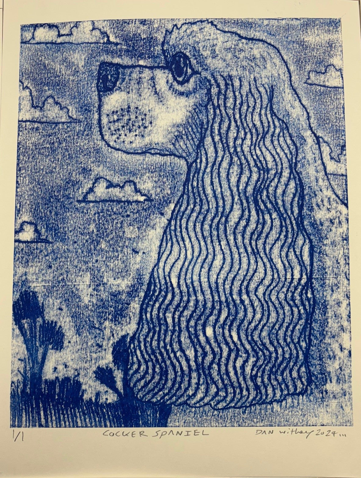 Dog Monoprint - Dan Withey - The Dog Exhibition 2025