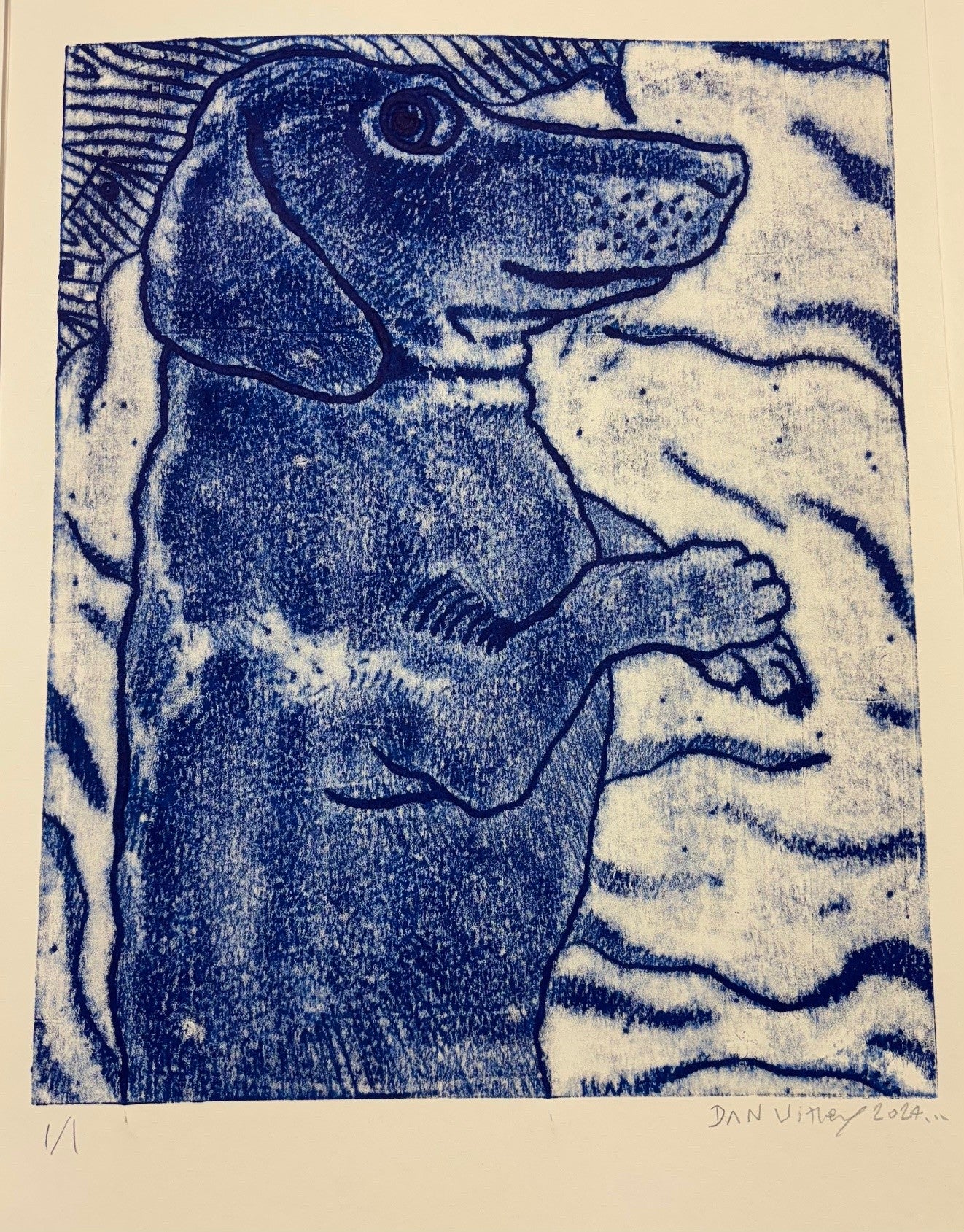 Dog Monoprint - Dan Withey - The Dog Exhibition 2025
