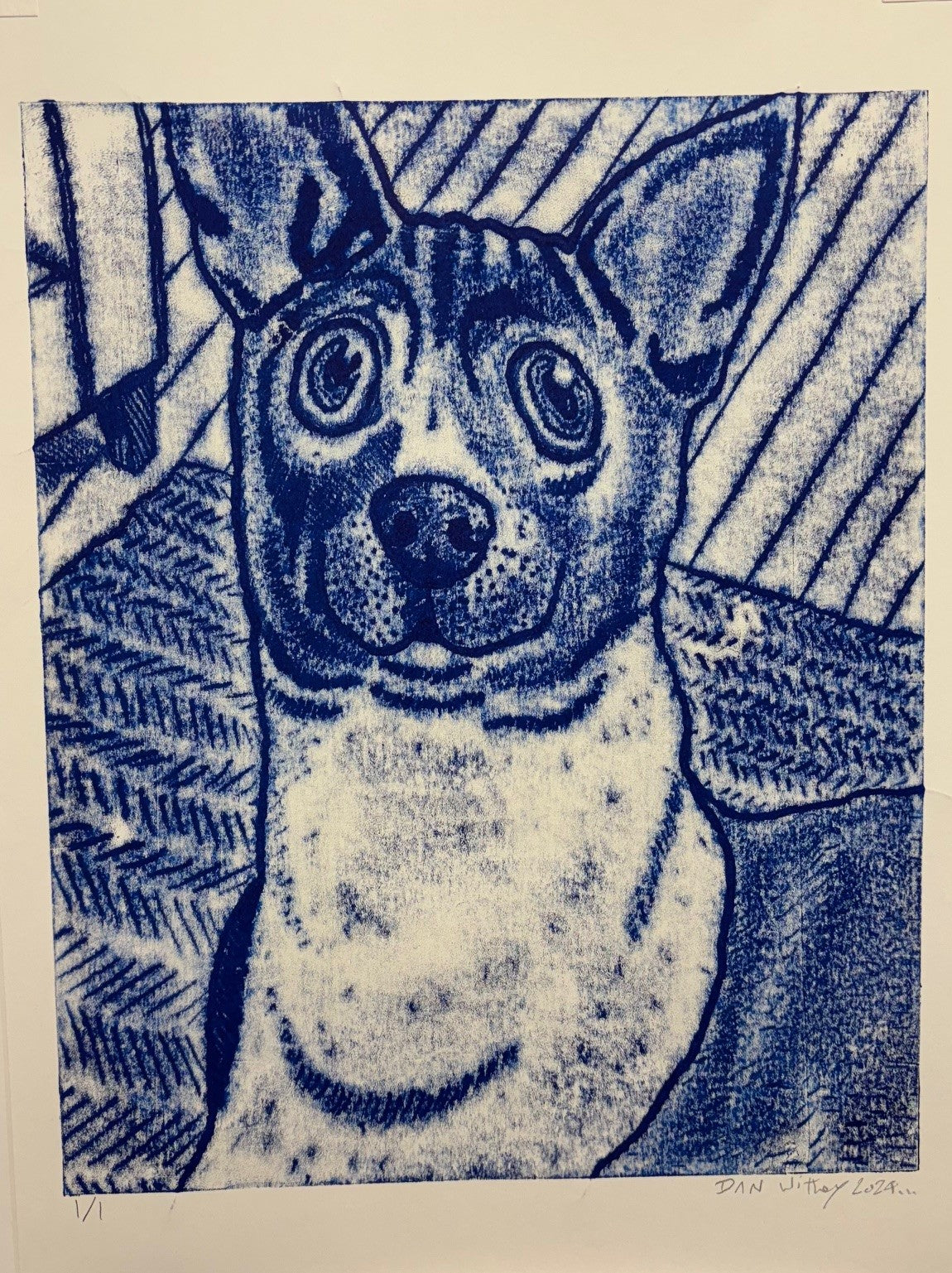 Dog Monoprint - Dan Withey - The Dog Exhibition 2025