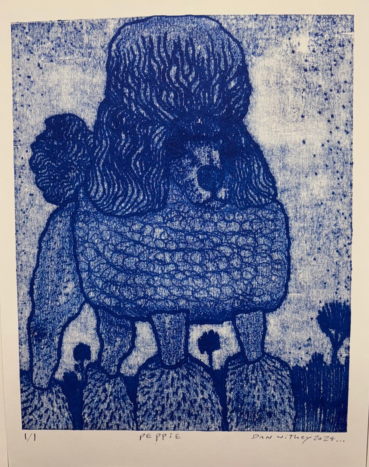 Dog Monoprint - Dan Withey - The Dog Exhibition 2025