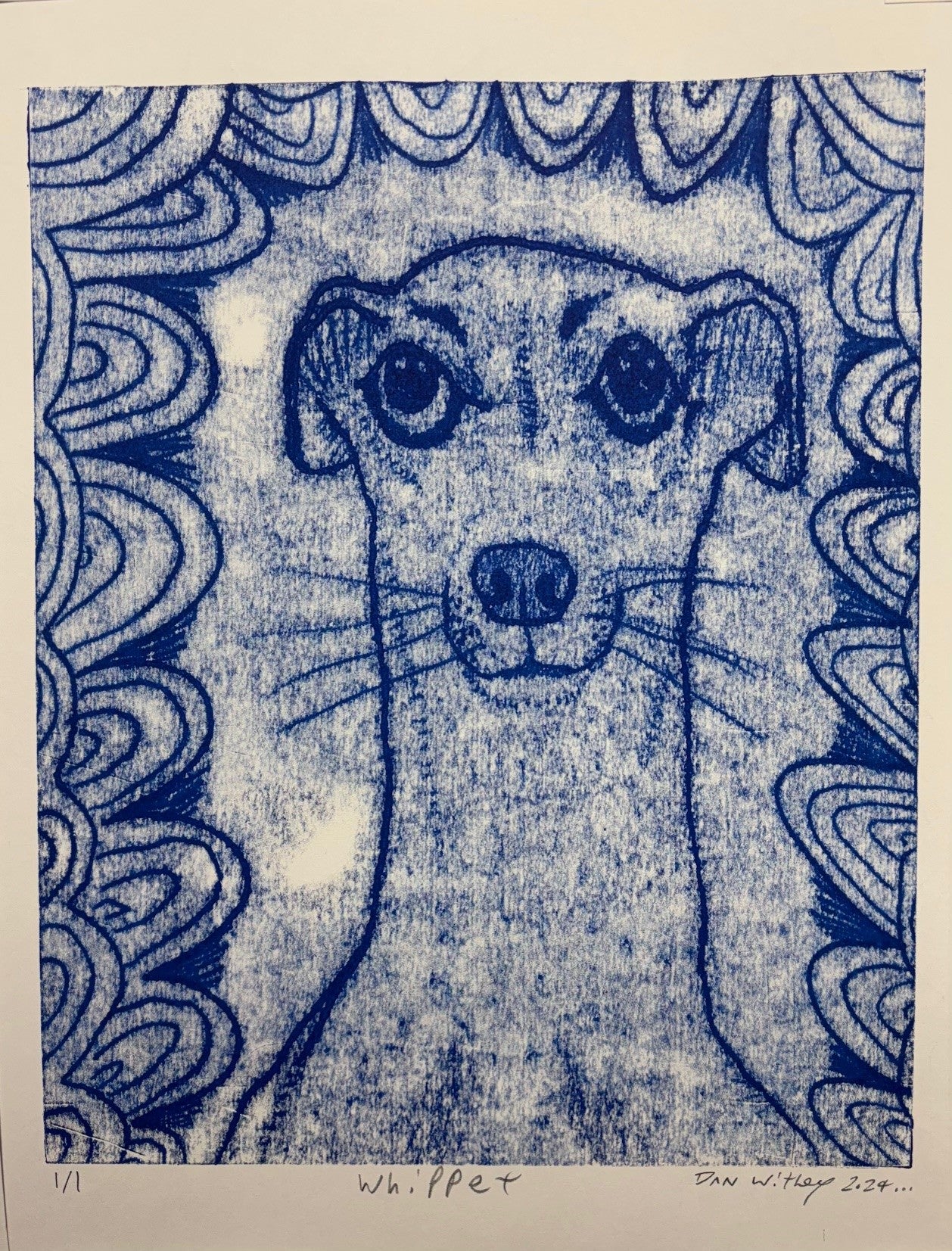 Dog Monoprint - Dan Withey - The Dog Exhibition 2025