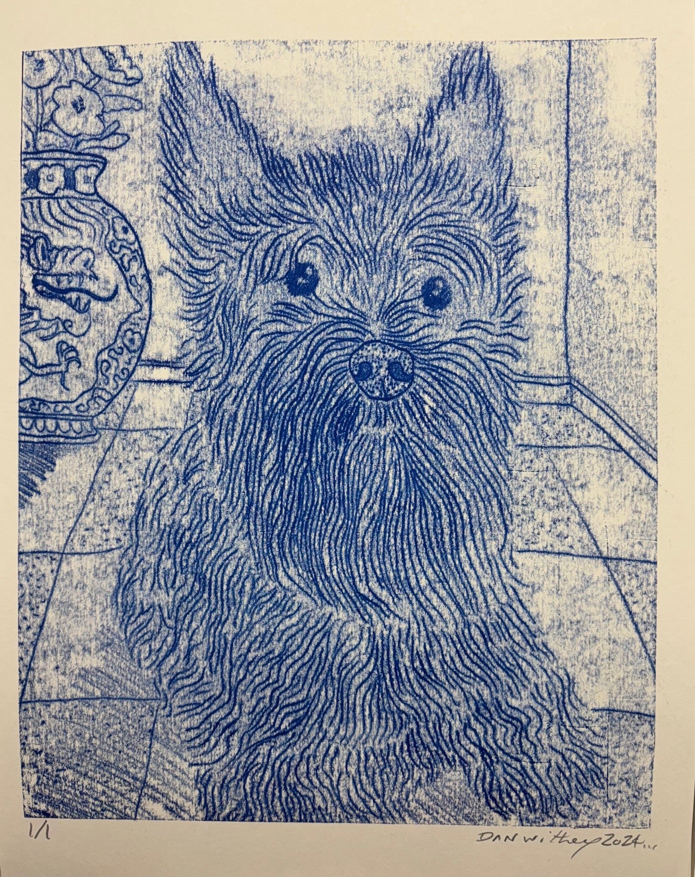 Dog Monoprint - Dan Withey - The Dog Exhibition 2025