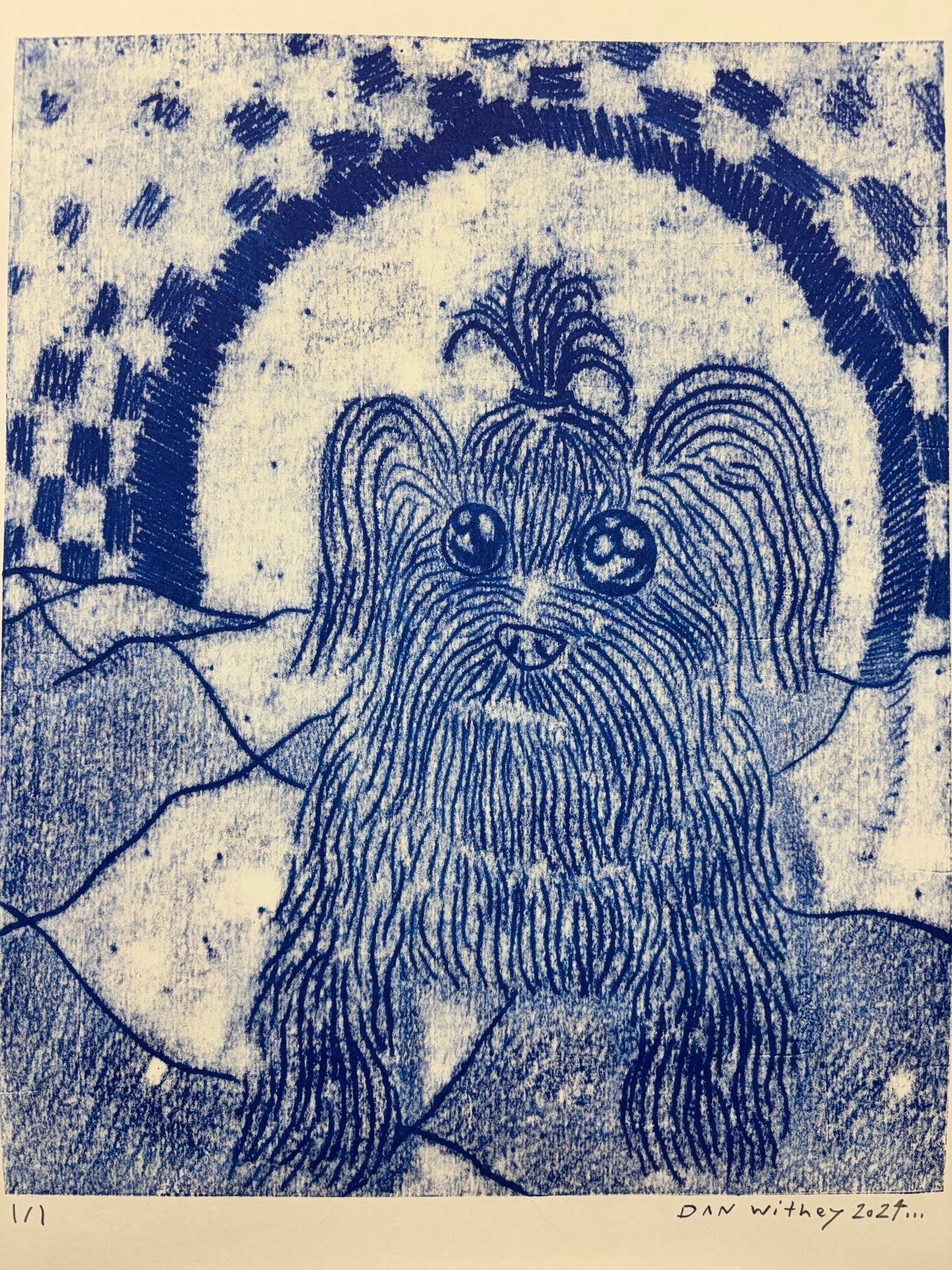 Dog Monoprint - Dan Withey - The Dog Exhibition 2025