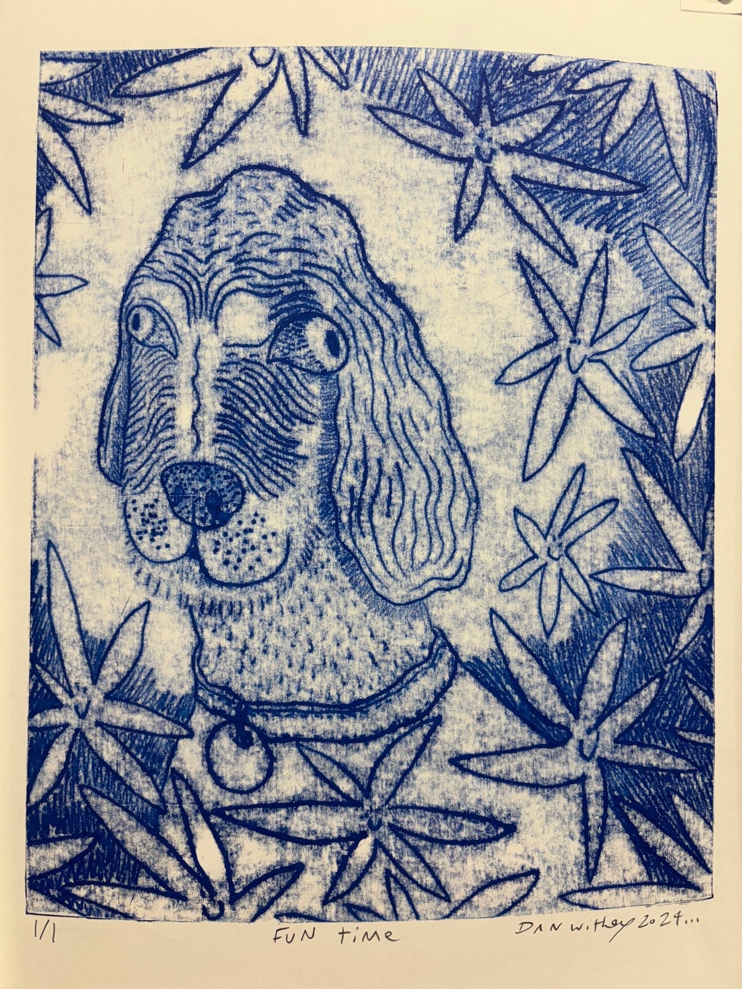 Dog Monoprint - Dan Withey - The Dog Exhibition 2025