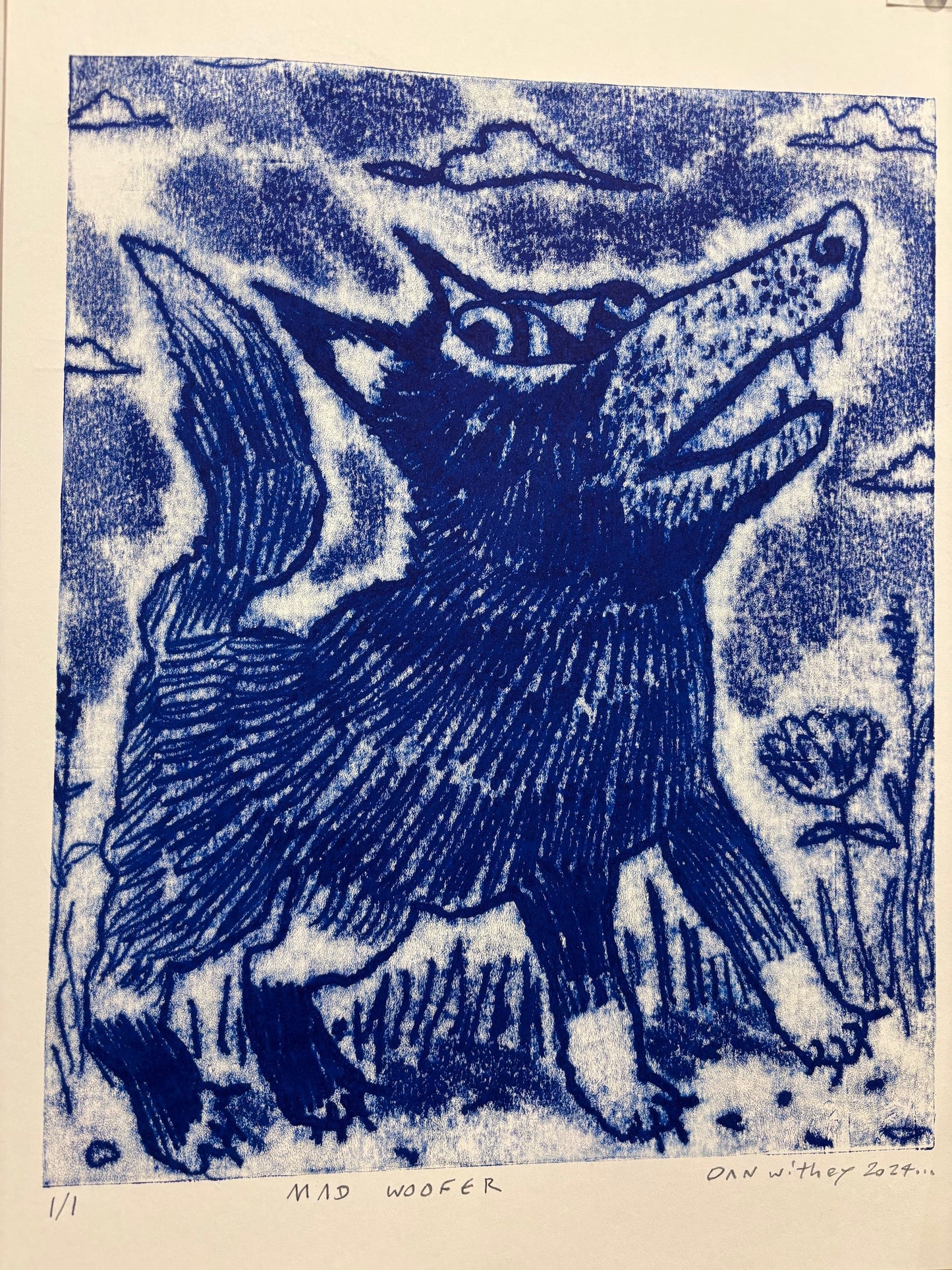 Dog Monoprint - Dan Withey - The Dog Exhibition 2025