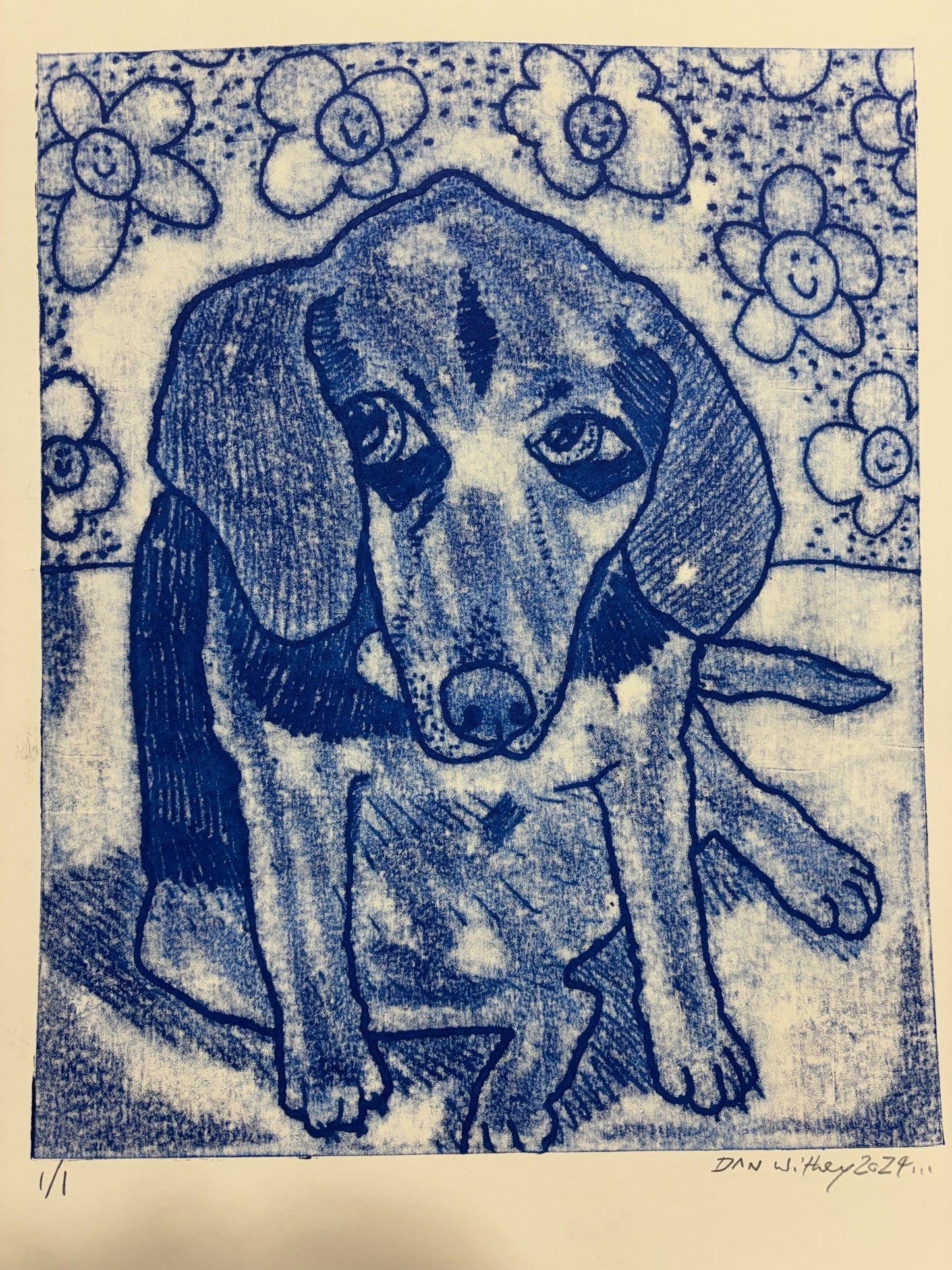 Dog Monoprint - Dan Withey - The Dog Exhibition 2025