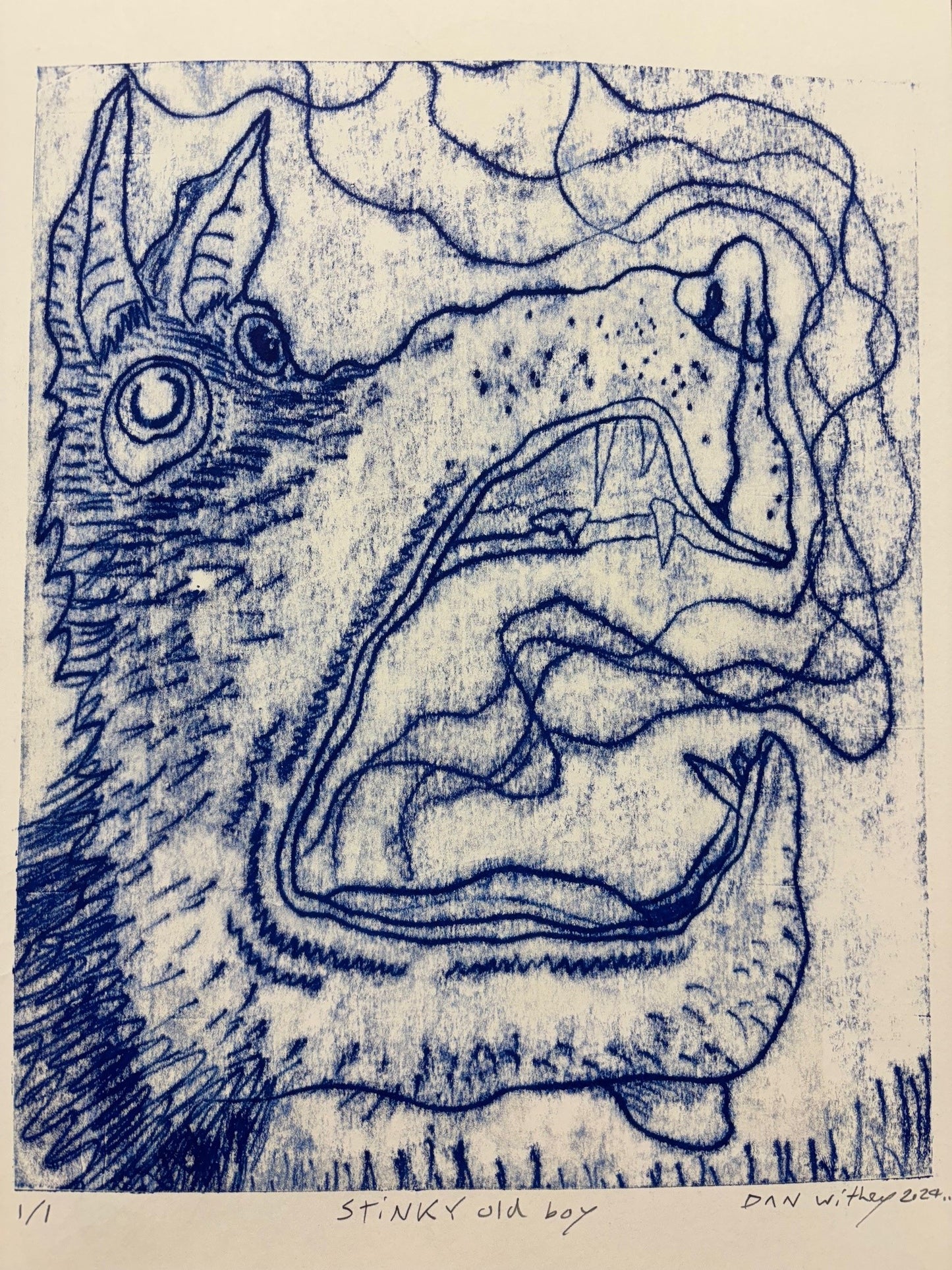 Dog Monoprint - Dan Withey - The Dog Exhibition 2025