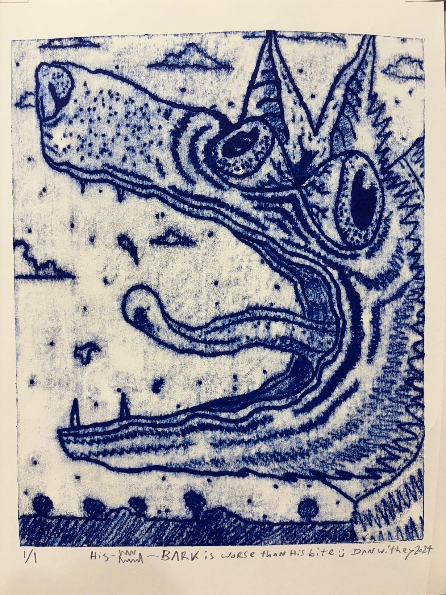 Dog Monoprint - Dan Withey - The Dog Exhibition 2025