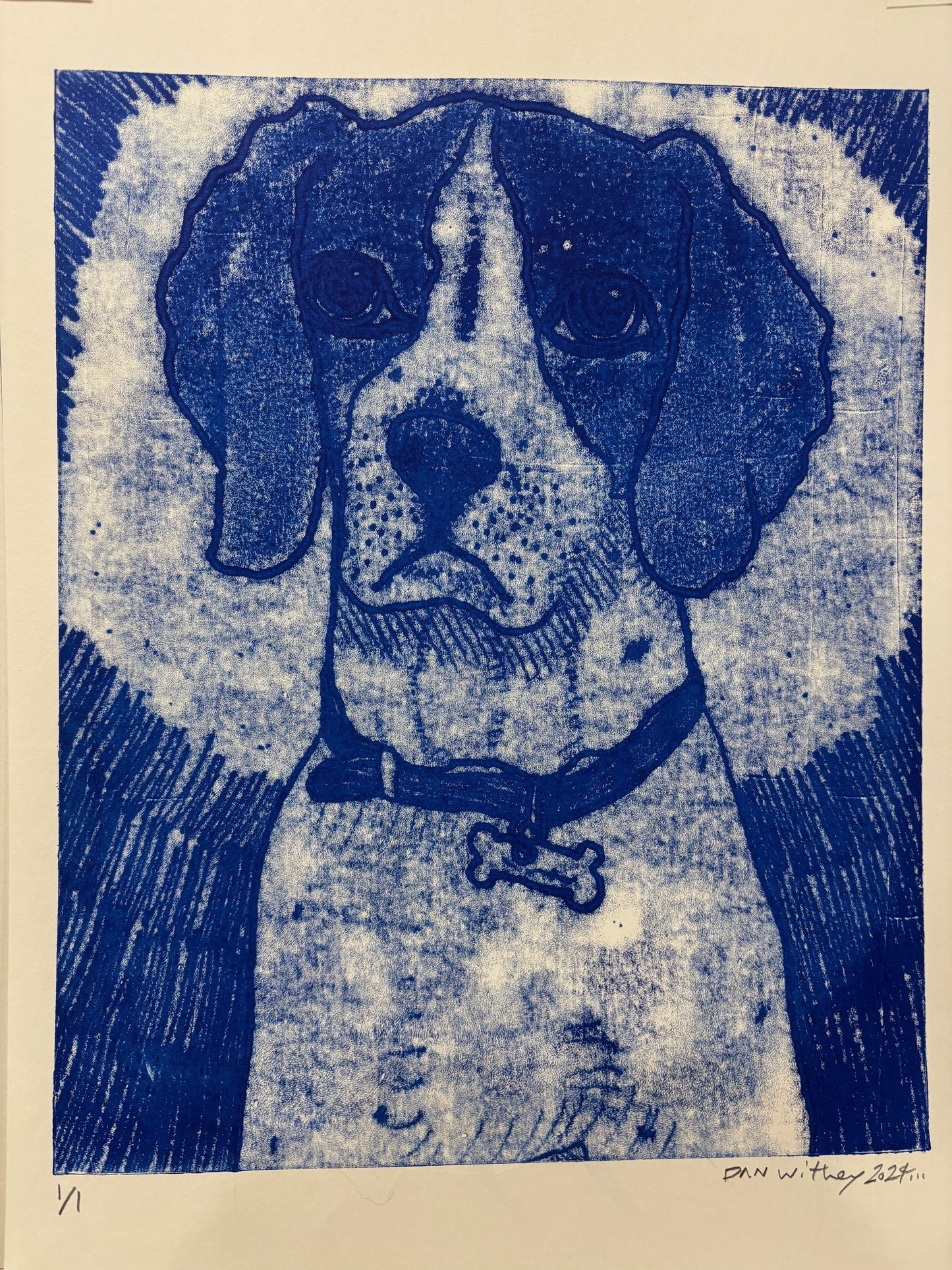 Dog Monoprint - Dan Withey - The Dog Exhibition 2025