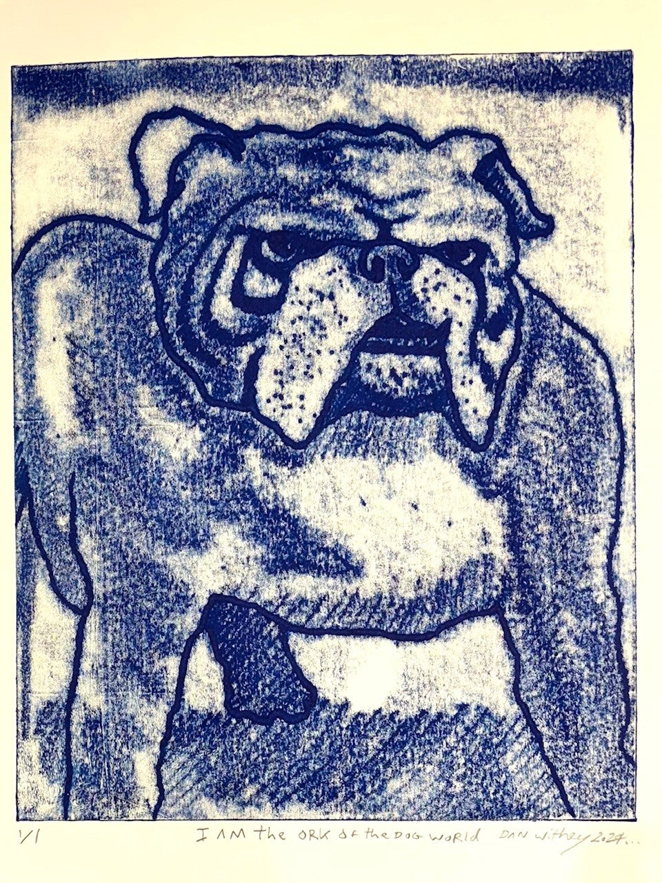 Dog Monoprint - Dan Withey - The Dog Exhibition 2025