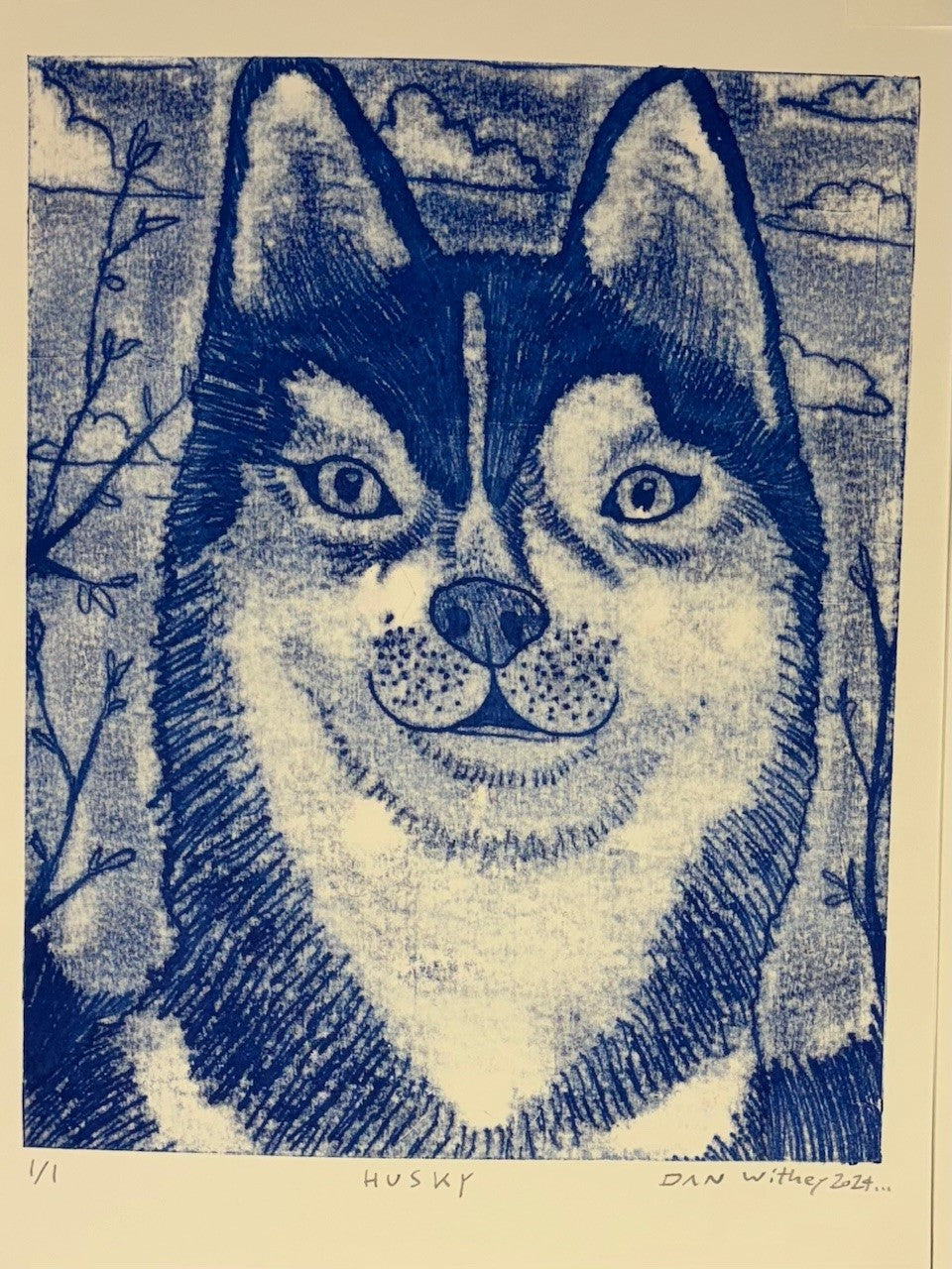 Dog Monoprint - Dan Withey - The Dog Exhibition 2025