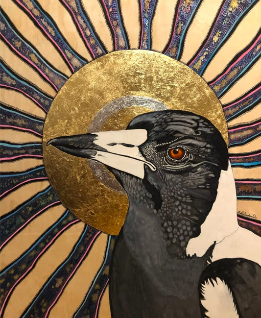 Mr. Mags in a Golden Sun - Framed Limited Edition Print with Gold Leaf