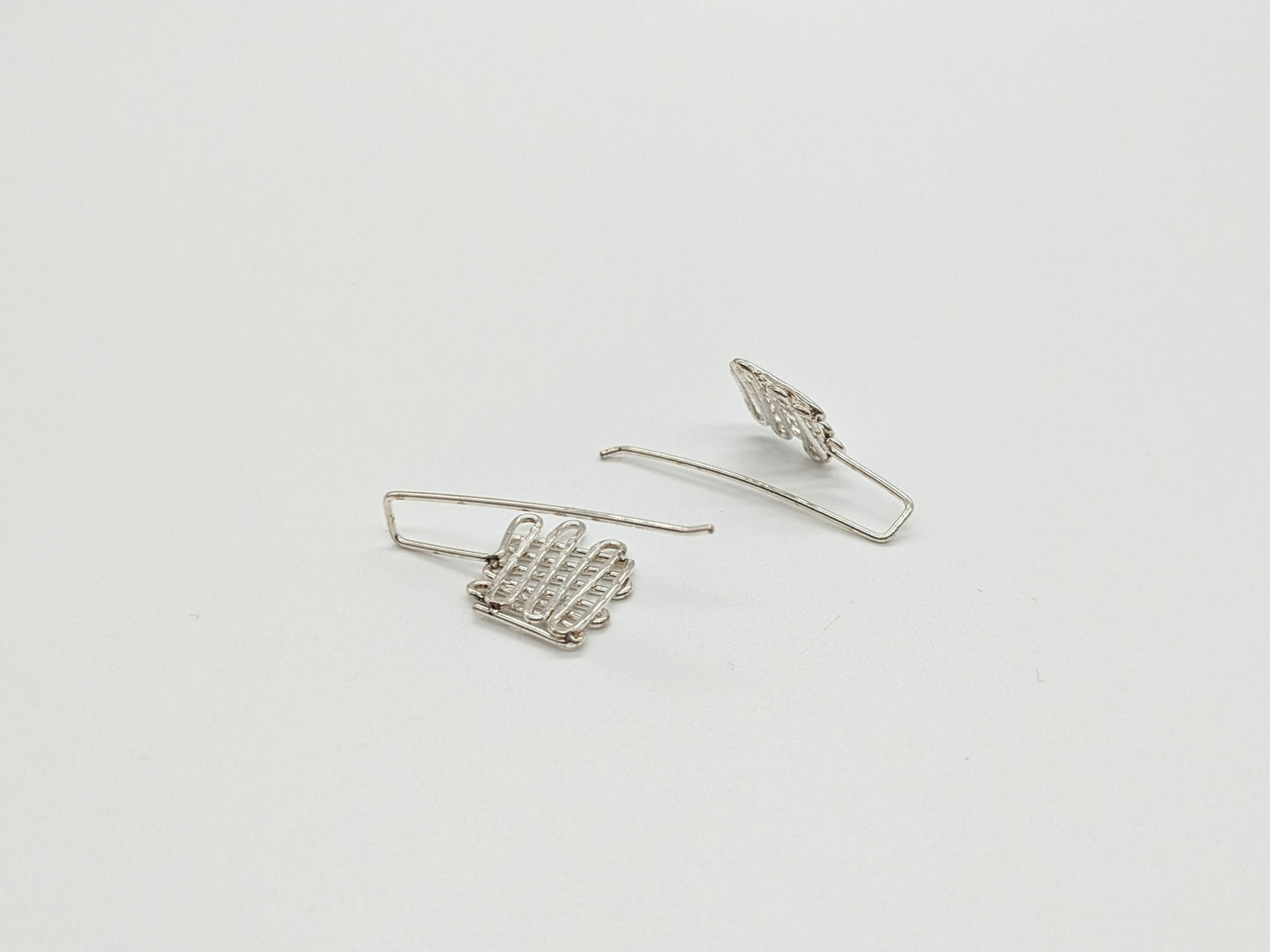 Cross Hatch Earrings - Small