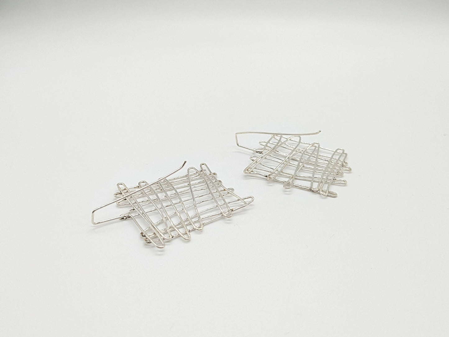 Cross Hatch Earrings - Large