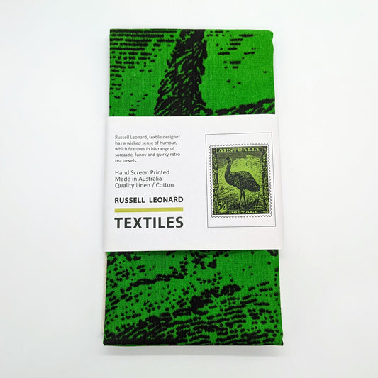 Australian Animal Postage Stamp Tea Towels by Russell Leonard