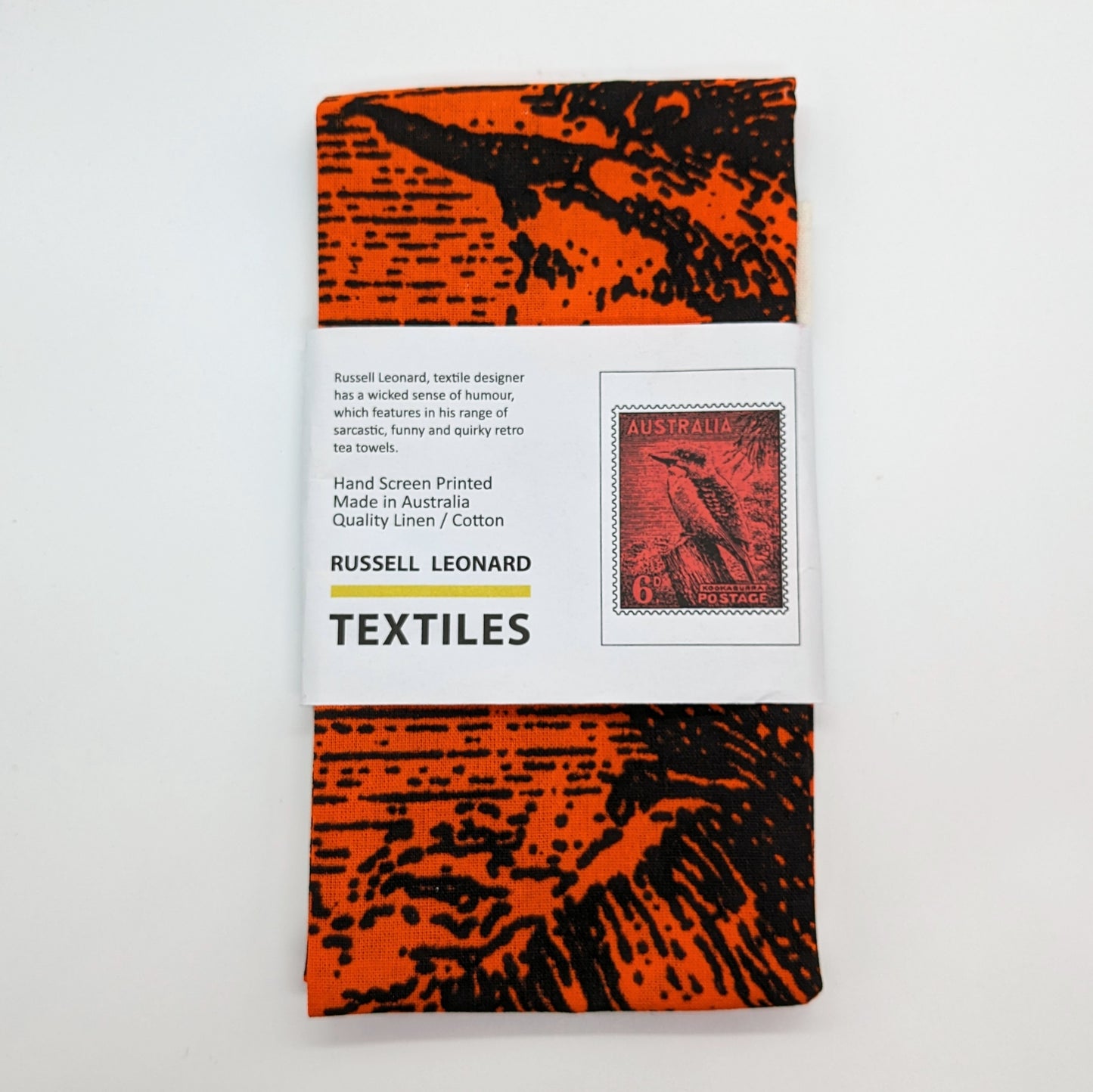 Australian Animal Postage Stamp Tea Towels by Russell Leonard