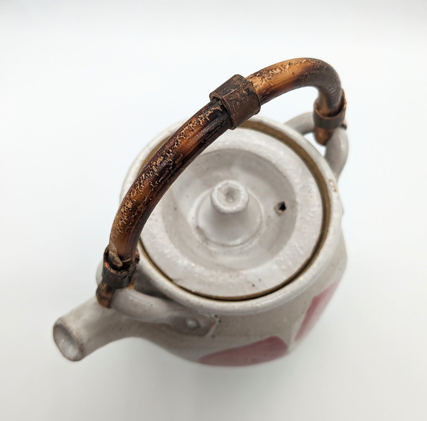 Teapot with Bamboo Handle by Waterport Pottery