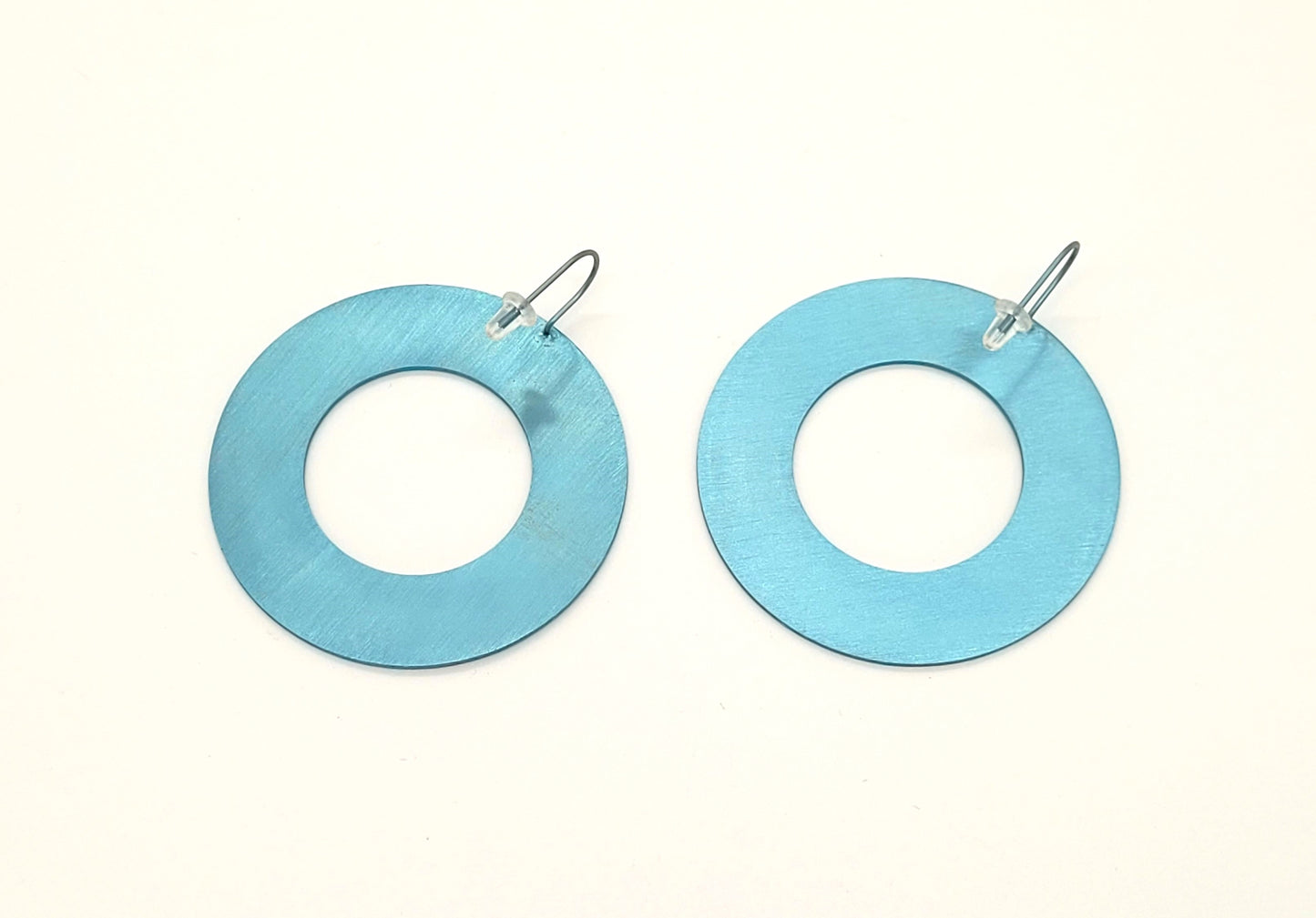 Anodised Washer Earrings 50mm with hook
