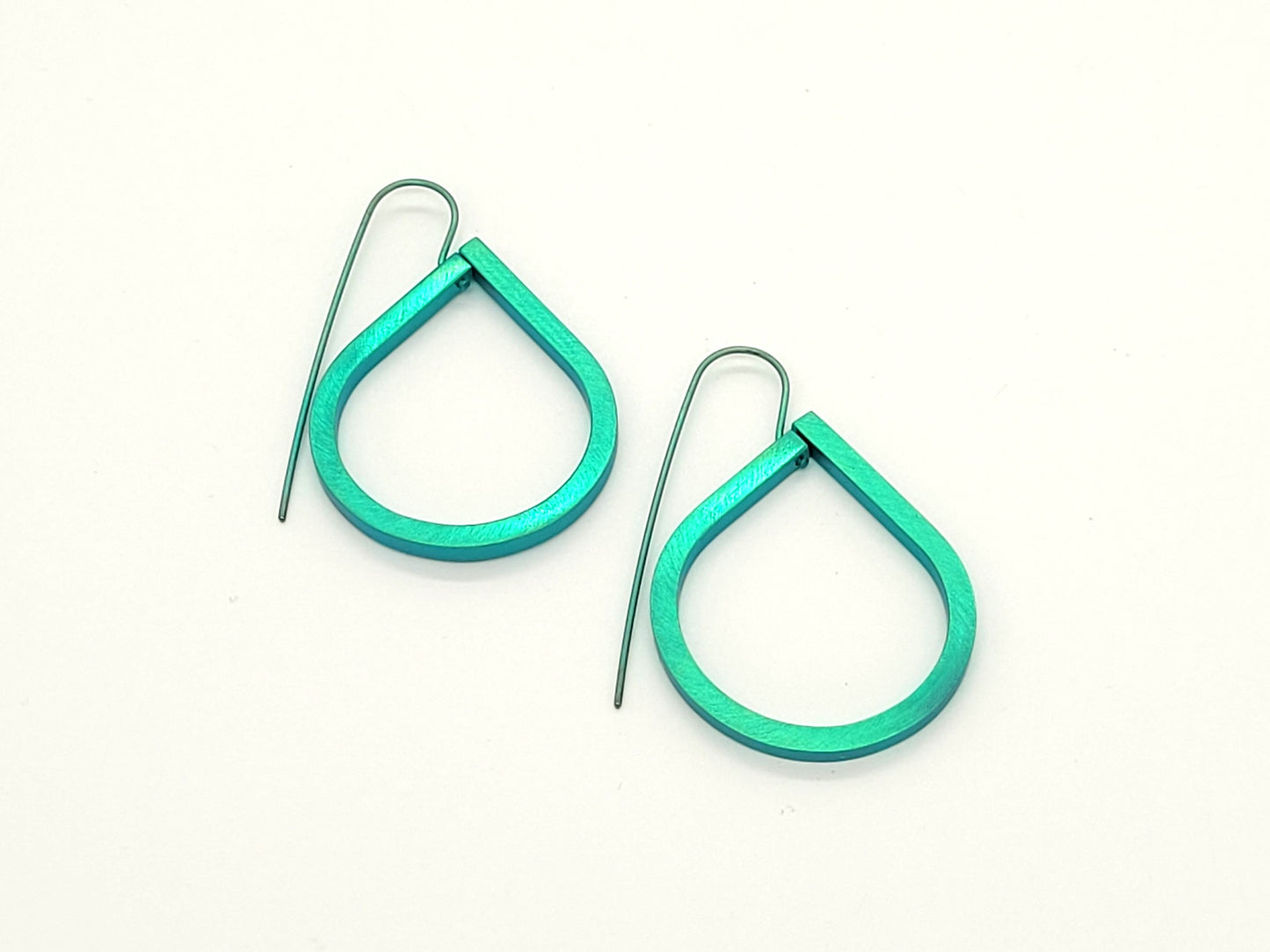 Anodised Titanium Teardrop Earrings