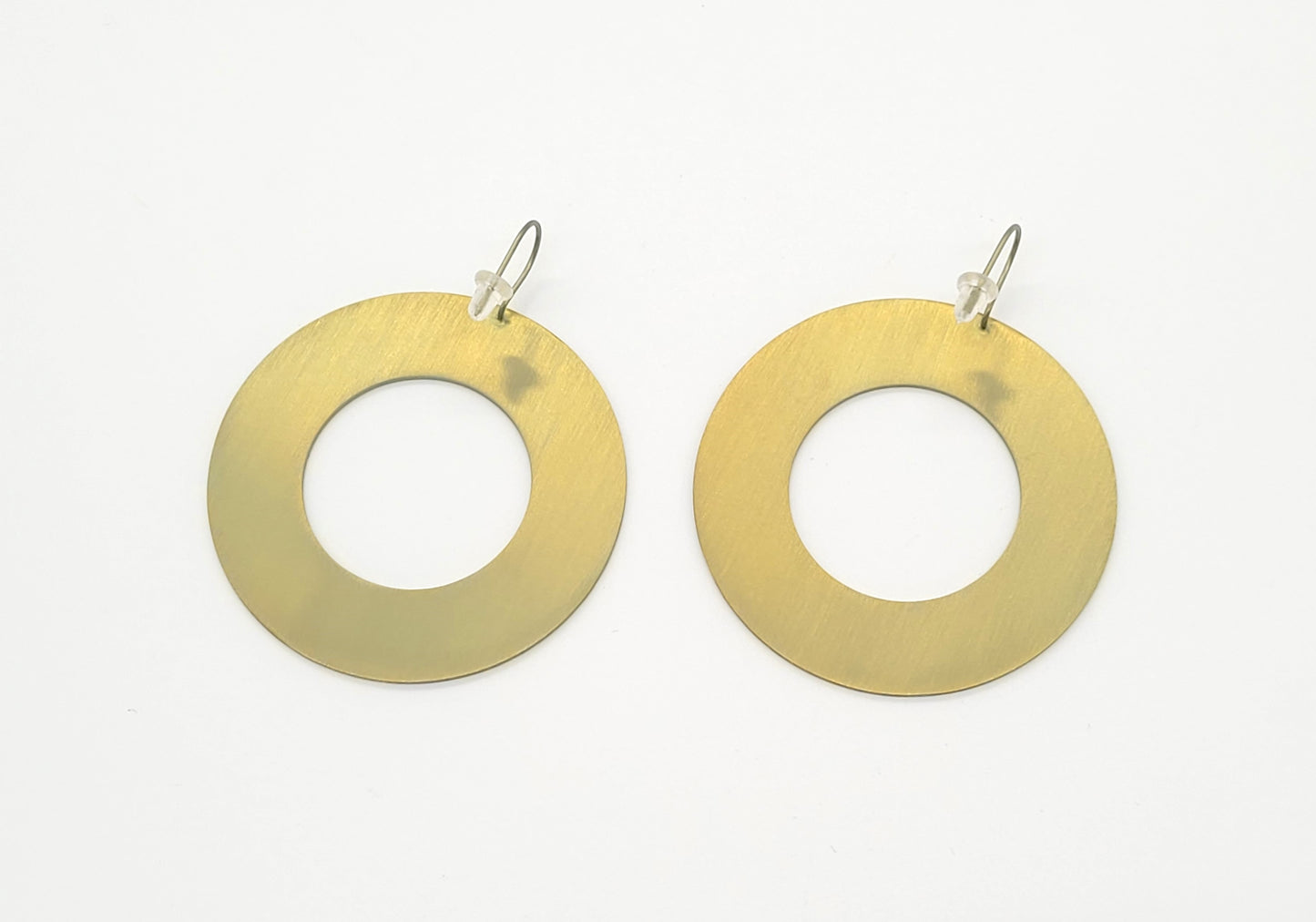 Anodised Washer Earrings 50mm with hook