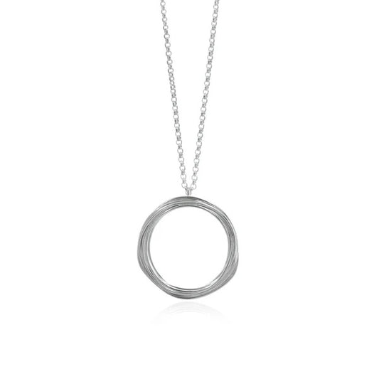 Continuous Circle Pendant on Chain - Large