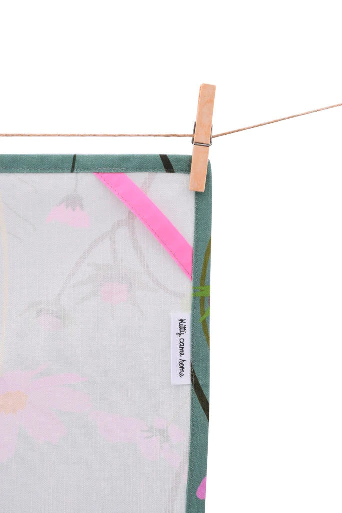 Tea Towel - Cosmos - Sage Green