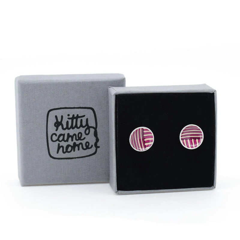 Cross Sections - Circle Stud Earrings