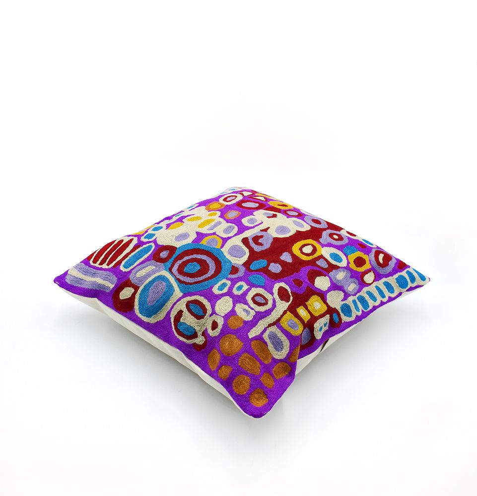 Chainstitch Cushion Cover - Anmanari Brown (5)