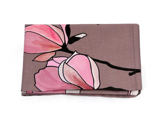 Tea Towel - Magnolia - Dusty Pink