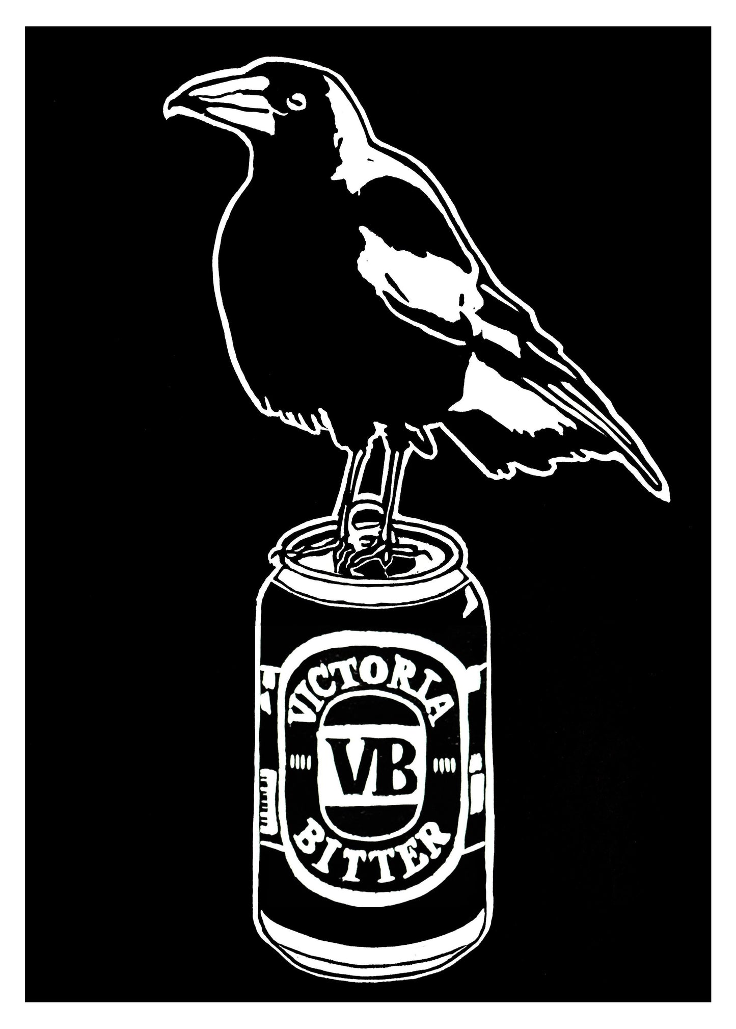 Thirsty Bird Print - Magpie & Victoria Bitter