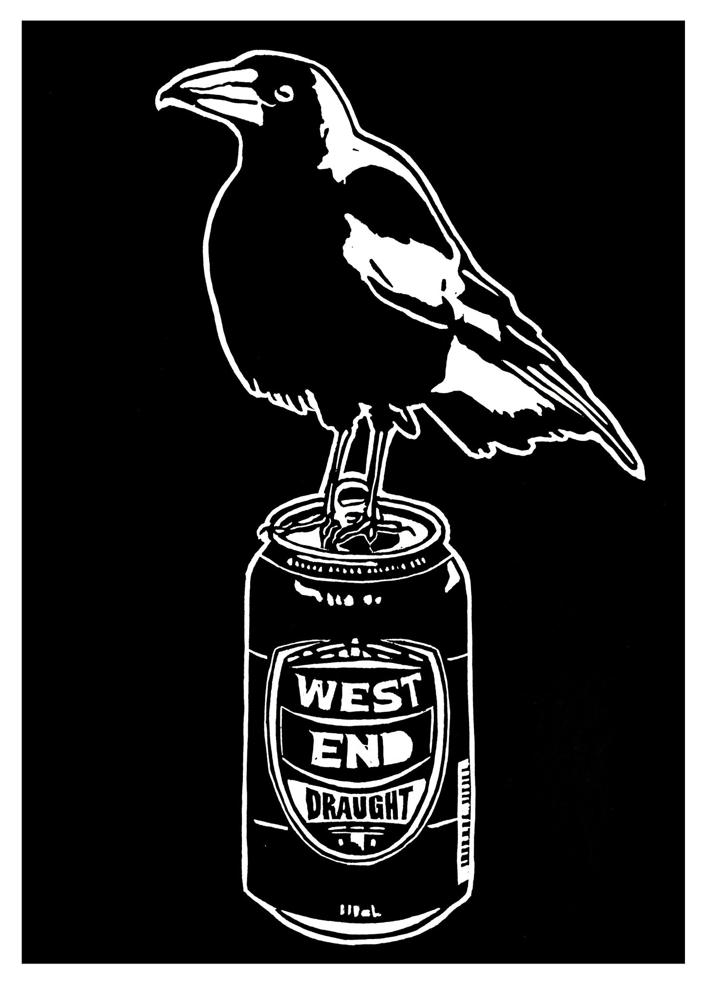 Thirsty Bird Print - Magpie & West End Draught