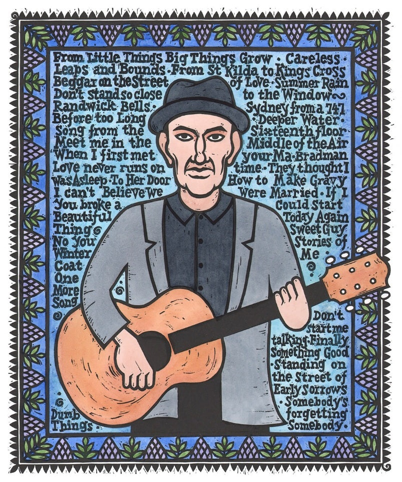 Paul - Framed Limited Edition Lino Print (hand-coloured)