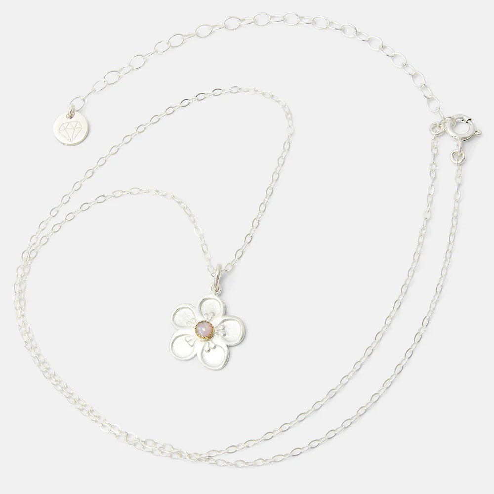 Tea Tree Flower & Opal Pendant