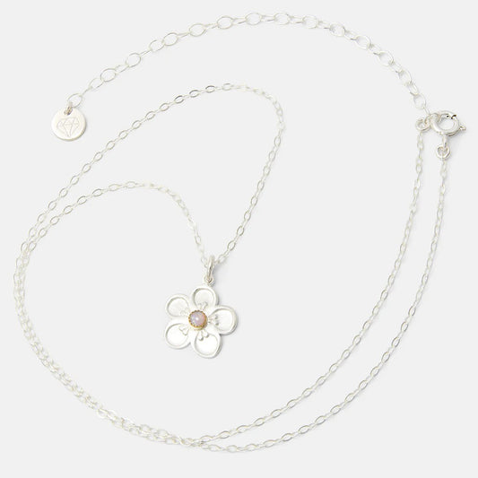 Tea Tree Flower & Opal Pendant
