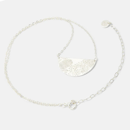 Australian Flora Half-Pattern Necklace - Banksia Flower