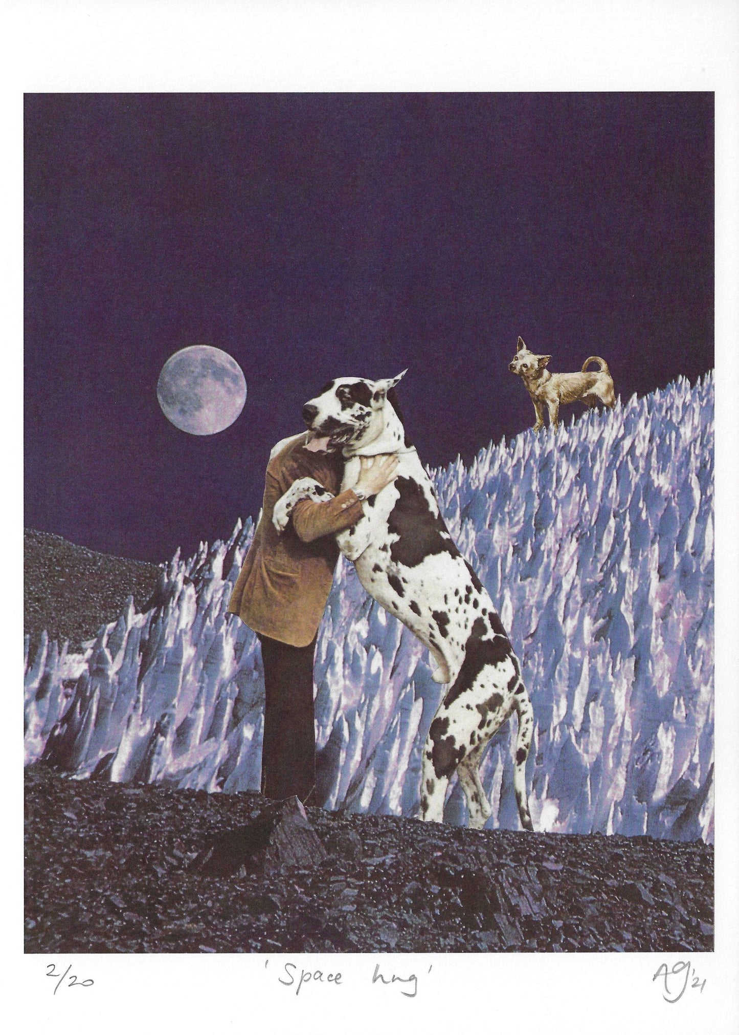 Space hug - Limited Edition A4 Print by Anna Goodhind