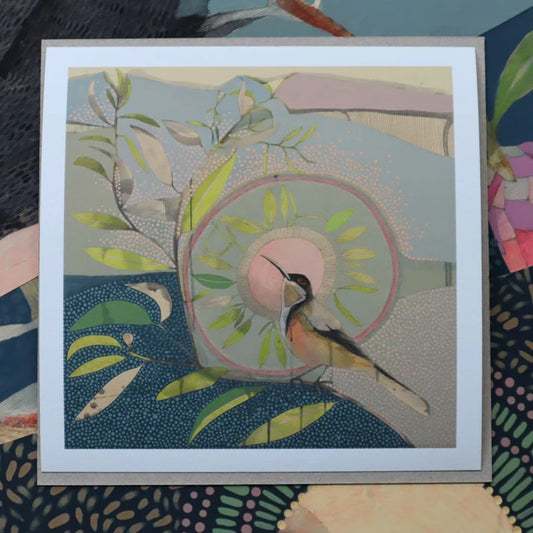 The Song that Kissed the Garden - Eucalyptus & Eastern Spinebill - Mini Print by Dana Kinter