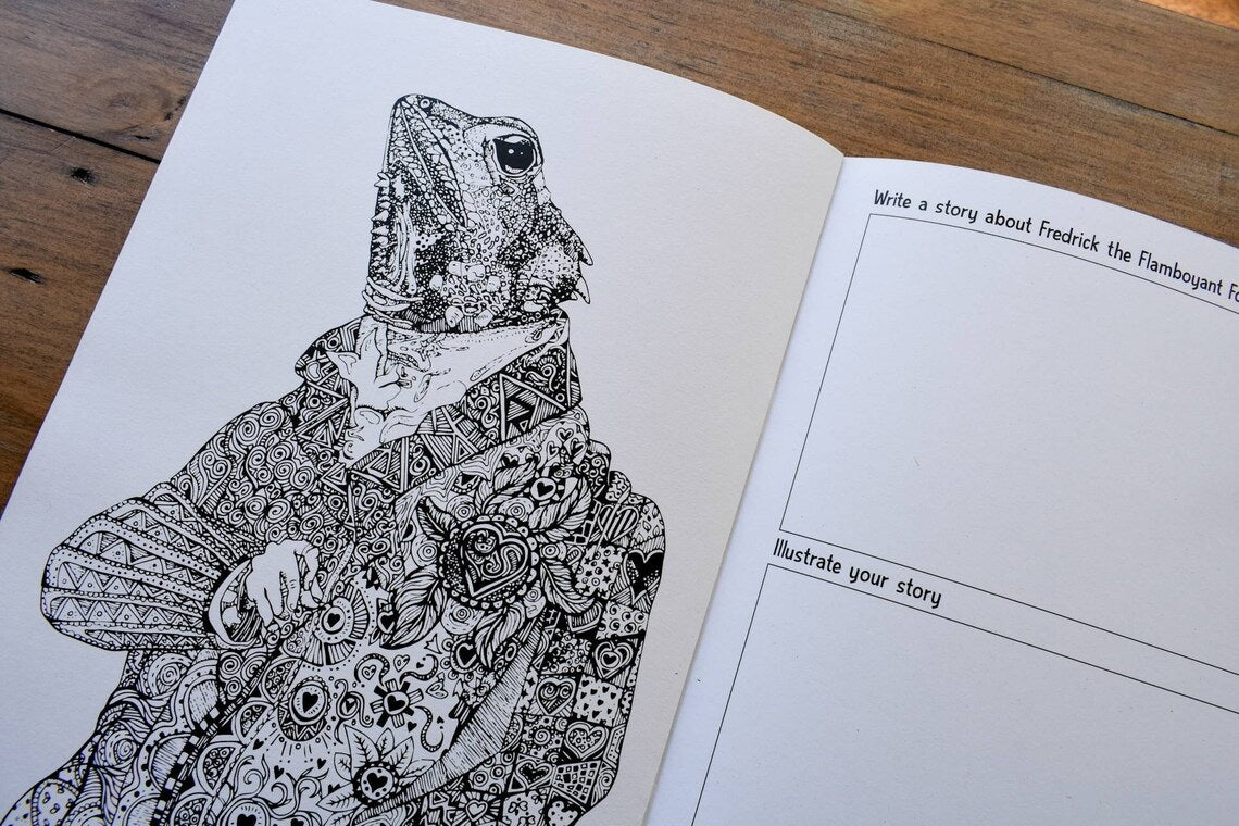 Anthropomorphic Australian Animal Colouring Book