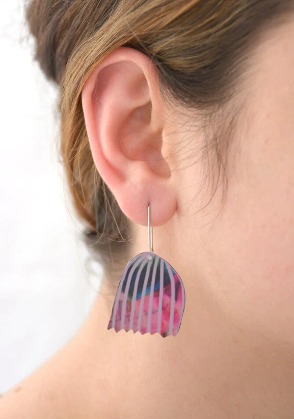 Mabel's Garden - Bell Flower in Colour - Shepherd's Hook Earrings