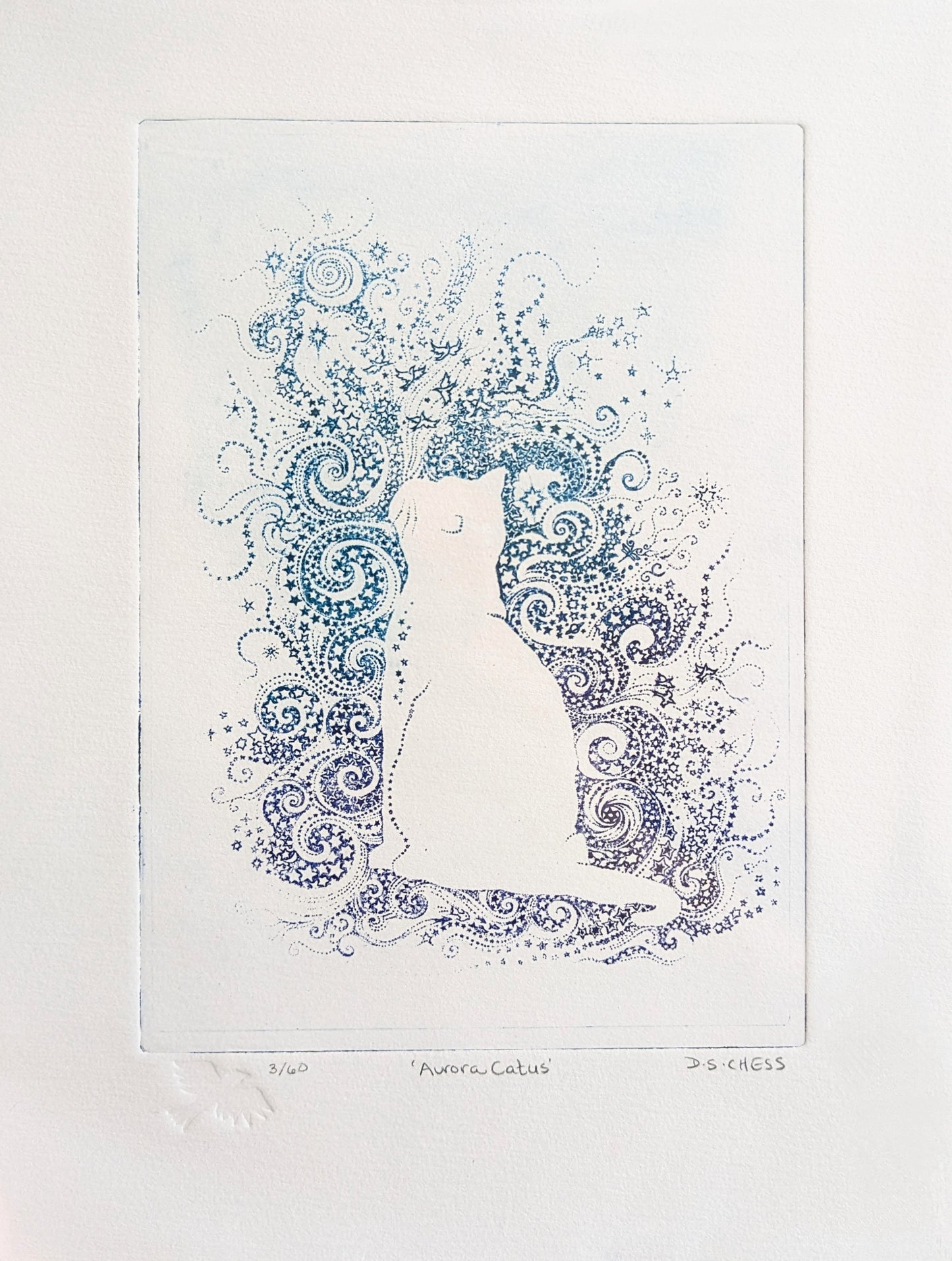 Aurora Catus - Limited Edition Solarplate Etching