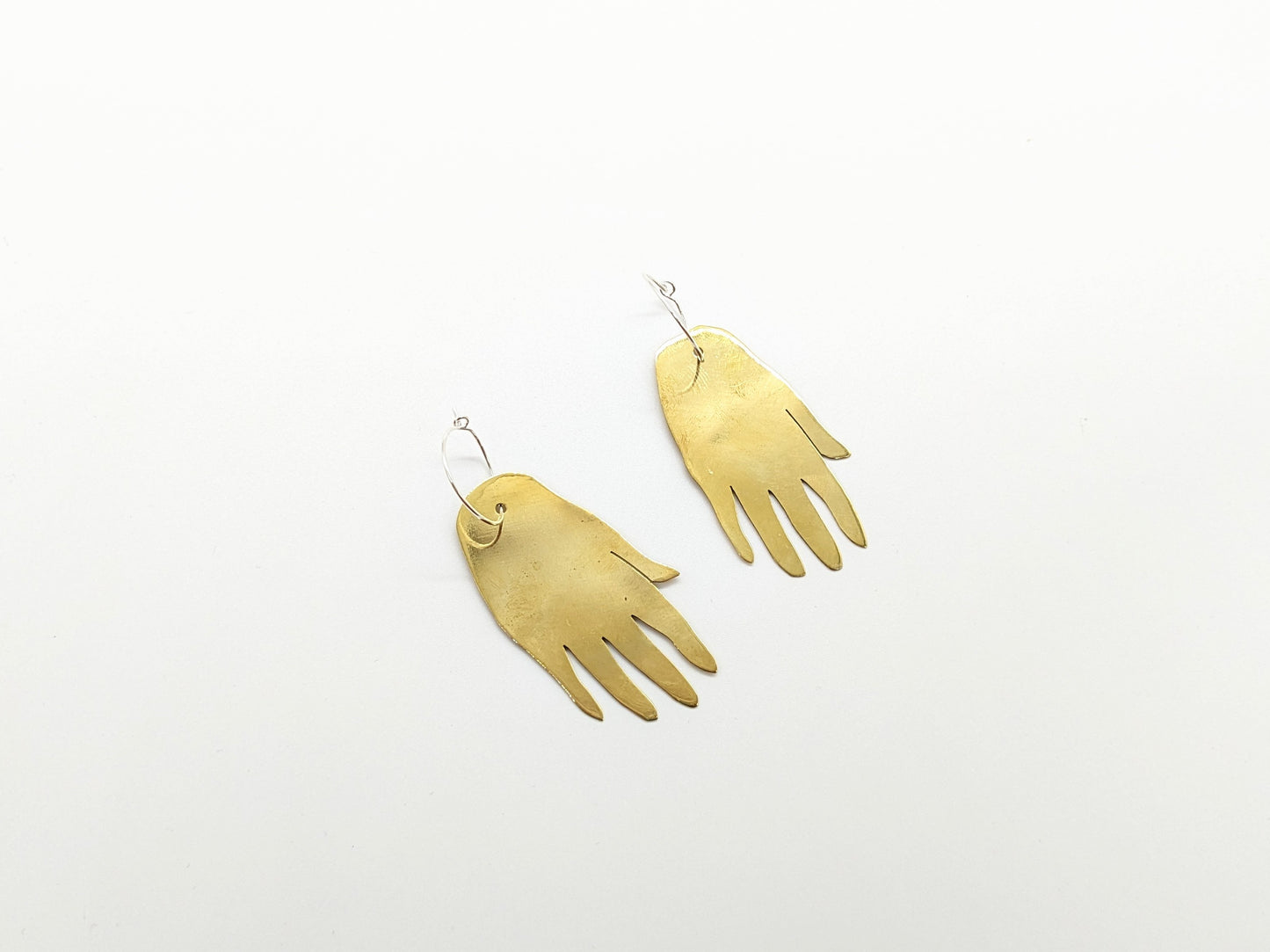 Hand Earrings - Brass