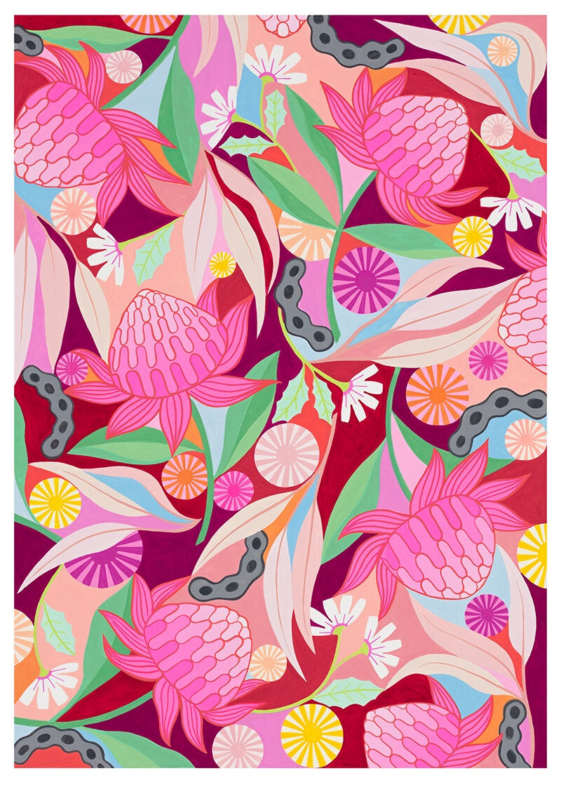 Waratah Whirl - Limited Edition Print