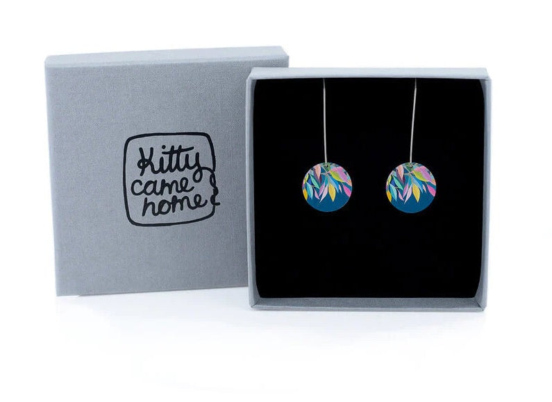 Evening Leaves - Small Circle Drop Hook Earrings