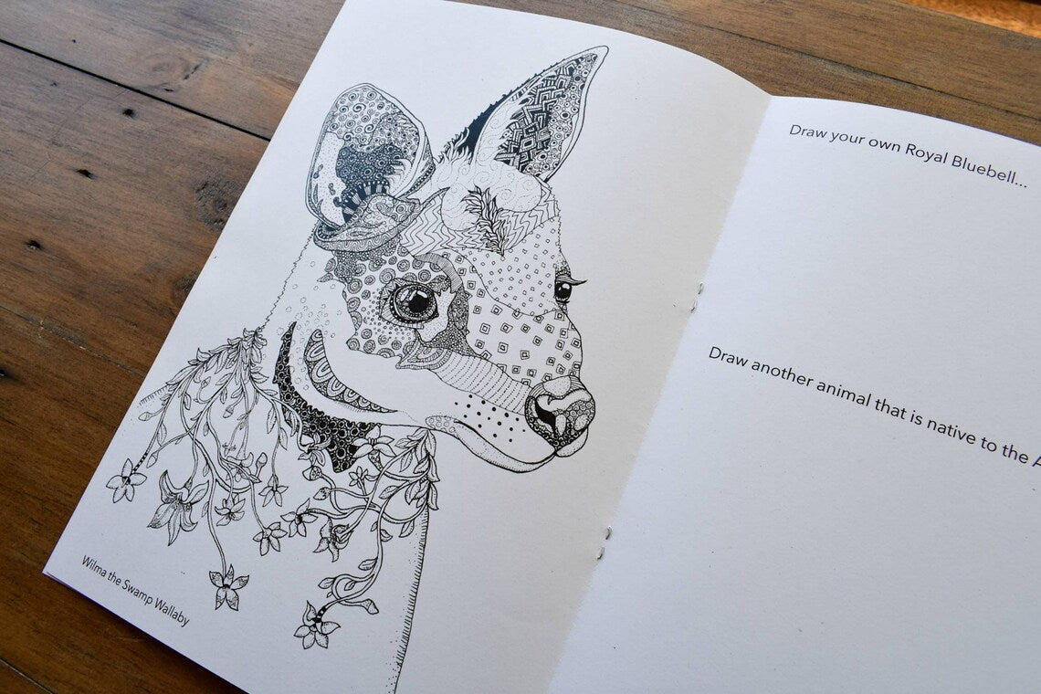Floral Emblem Friends Colouring Book